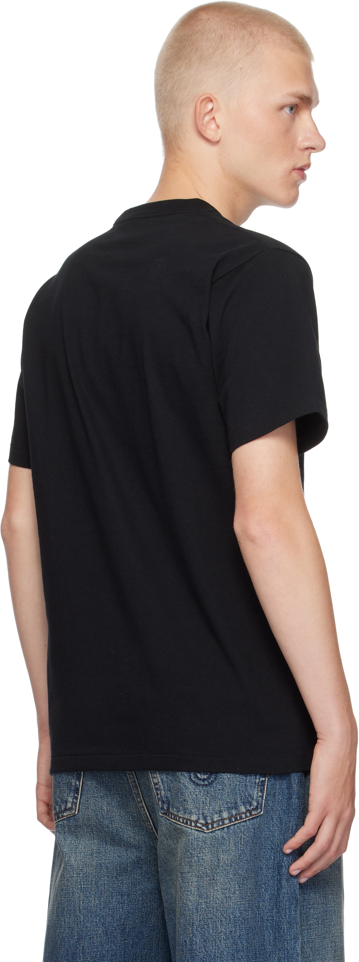 BAPE Black Glitch Art College T-shirt A Bathing Ape