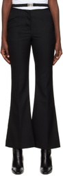 J KOO Black Belted Trousers