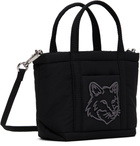 Maison Kitsuné Black Fox Head Puffer Mini Tote