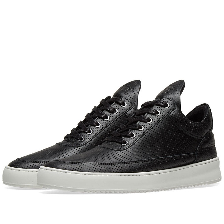 Photo: Filling Pieces Low Ripple Leather Perforated Sneaker