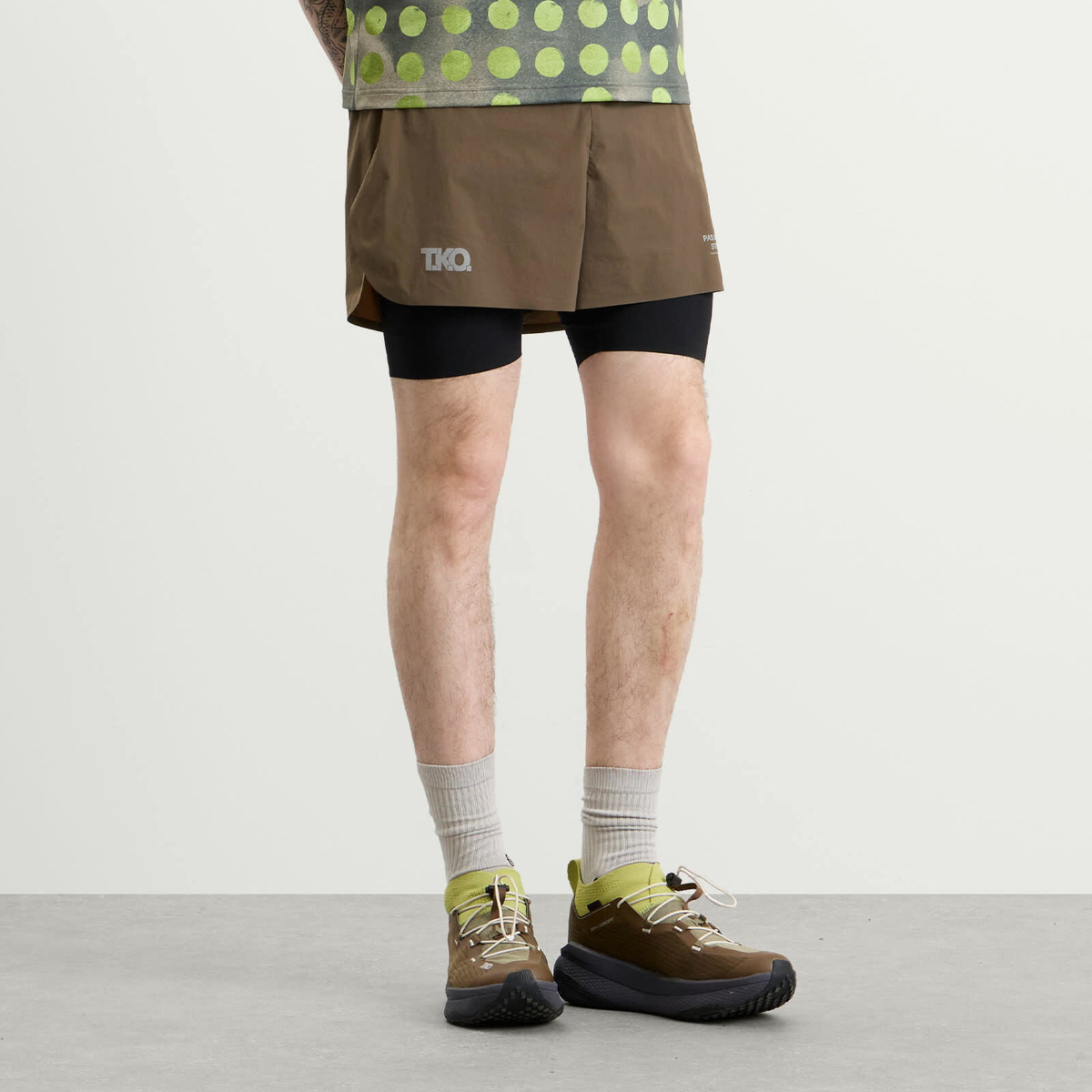 Pas Normal Studios Men's T.K.O. Balance 2-in-1 Shorts in Dark Stone