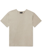 Fear of God - Distressed Logo-Appliquéd Cotton-Jersey T-shirt - Gray