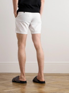Club Monaco - Baxter Slim-Fit Straight-Leg Striped Linen-Blend Shorts - White