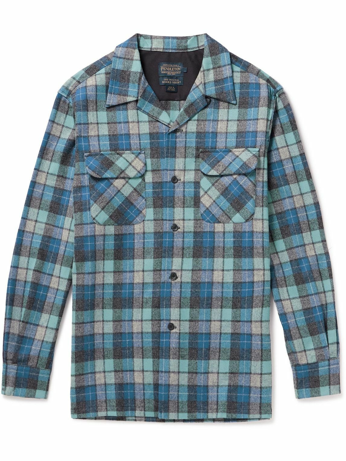 Pendleton - Checked Cotton-Flannel Shirt - Blue Pendleton