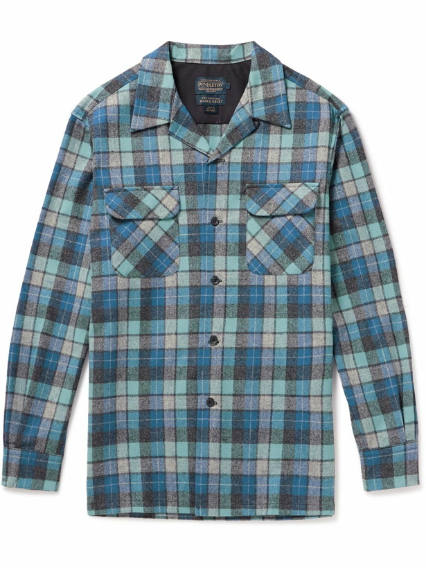 Photo: Pendleton - Checked Cotton-Flannel Shirt - Blue