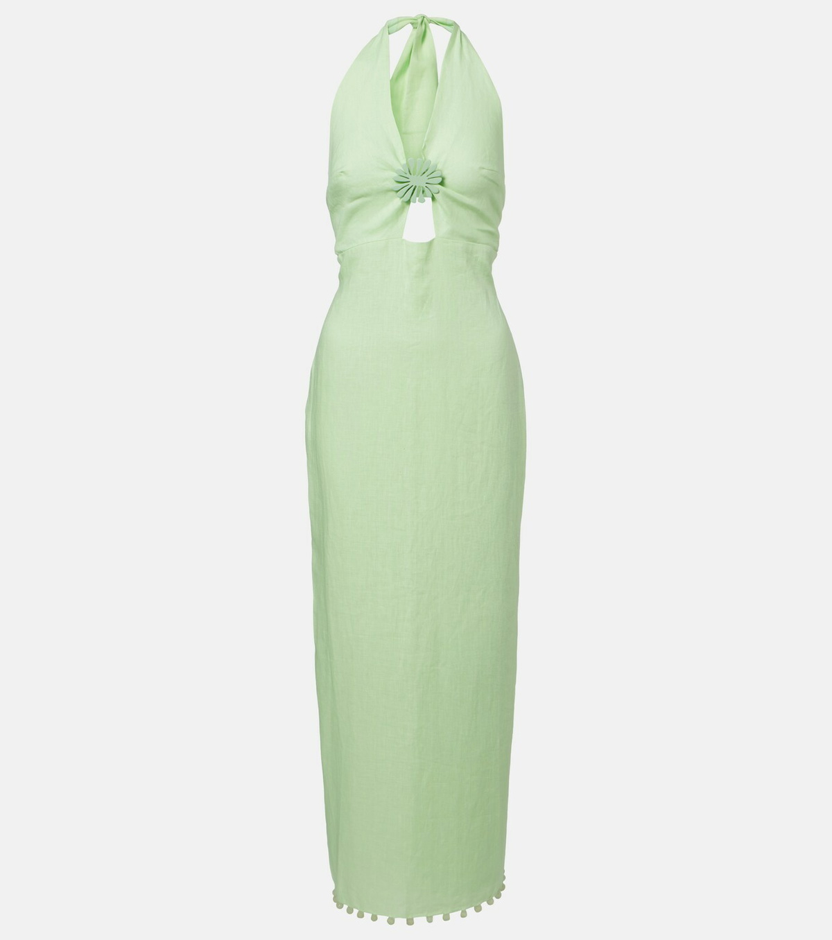 Cala de la Cruz Orly halterneck linen midi dress