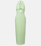 Cala de la Cruz Orly halterneck linen midi dress