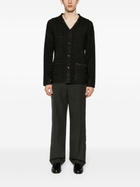 Nanushka Black Torben Ribbed Knit Cardigan