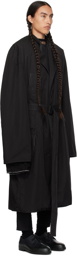 NICOLAS ANDREAS TARALIS Black Double-Breasted Trench Coat