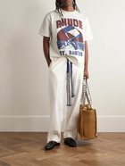 Rhude - Windsurf Logo-Print Cotton-Jersey T-Shirt - Neutrals