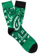 Sacai - Bandana-Jacquard Cotton-Blend Socks - Green