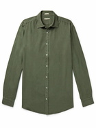 Massimo Alba - Genova Brushed-Twill Shirt - Green