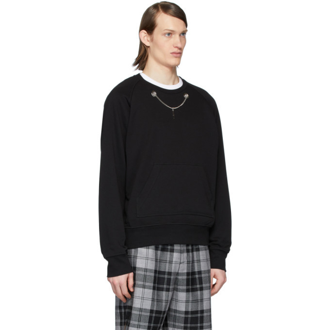 Neil Barrett Black Thunderbolt Chain Sweatshirt Neil Barrett