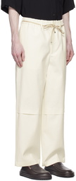 Emporio Armani White Double Trousers