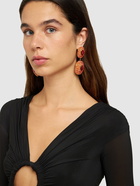 MAGDA BUTRYM - Orange Crystal Pendant Earrings