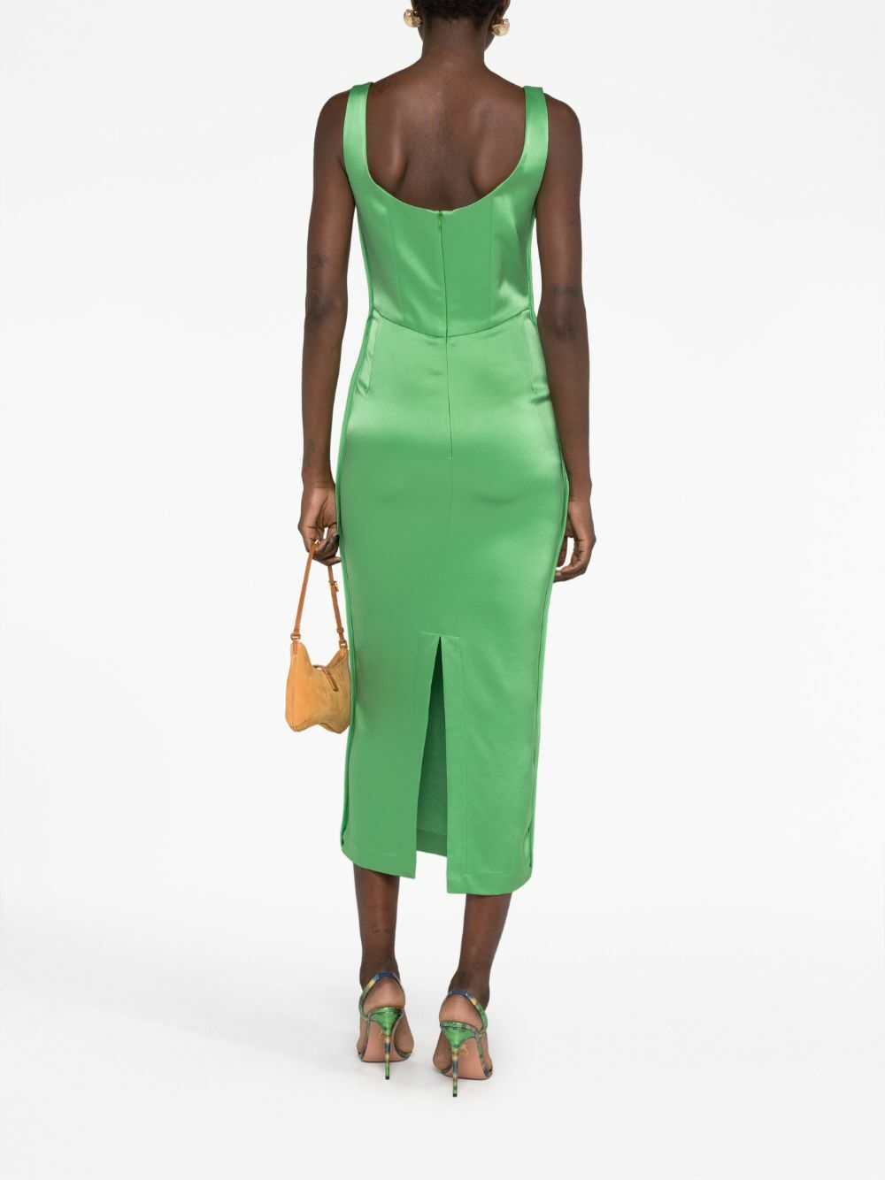 Paris Georgia Green Lace Panel Dress Paris Georgia