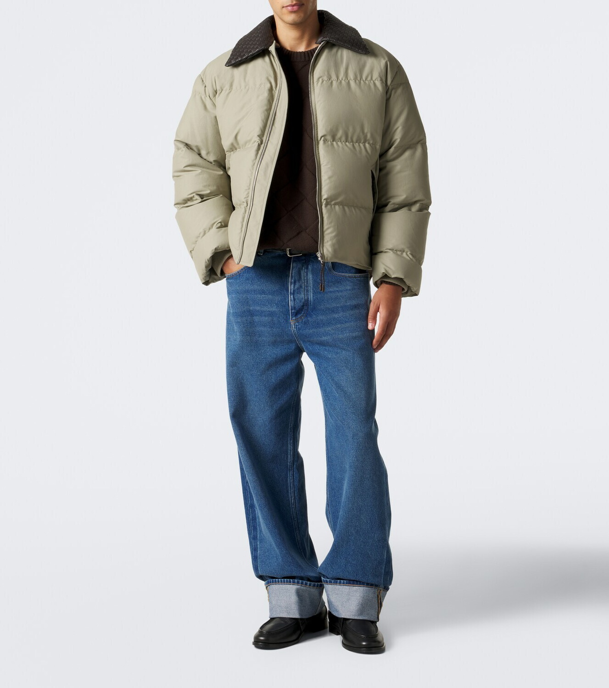Bottega Veneta Intrecciato cotton-blend down jacket