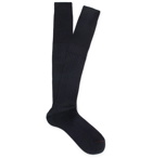 Loro Piana - Ribbed Cashmere and Silk-Blend Socks - Men - Navy