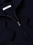 Mr P. - Mitchell Slim-Fit Merino Wool and Cashmere-Blend Zip-Up Hoodie - Blue