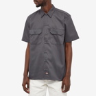 Dickies Men's Short Sleeve Work Shirt in Charcaol Grey