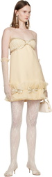 Valentino Beige Silk Minidress