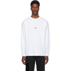 MSGM White Micro Logo Long Sleeve T-Shirt