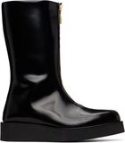 Ernest W. Baker Black Zipp Boots