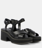 Clergerie Charline leather platform sandals