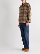 Remi Relief - Checked Slub Cotton-Blend Flannel Shirt - Brown