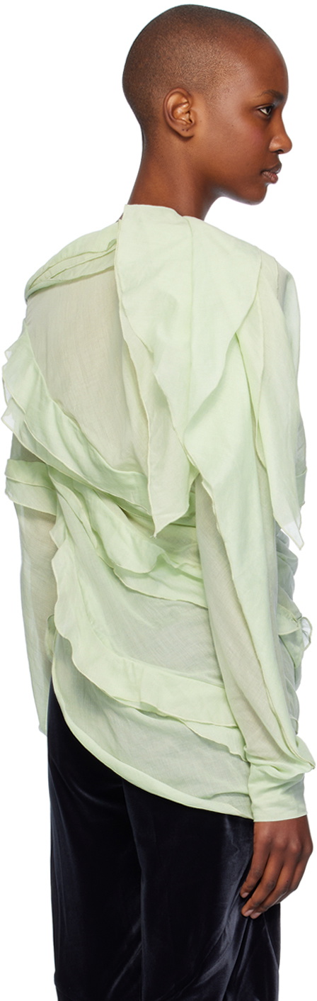 Kiko Kostadinov Green Chacobsa Blouse