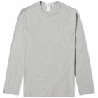 Comme des Garçons SHIRT Men's Long Sleeve Forever Tee in Top Grey