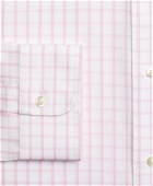 Brooks Brothers Men's Madison Relaxed-Fit Dress Shirt, Non-Iron Windowpane | Pink