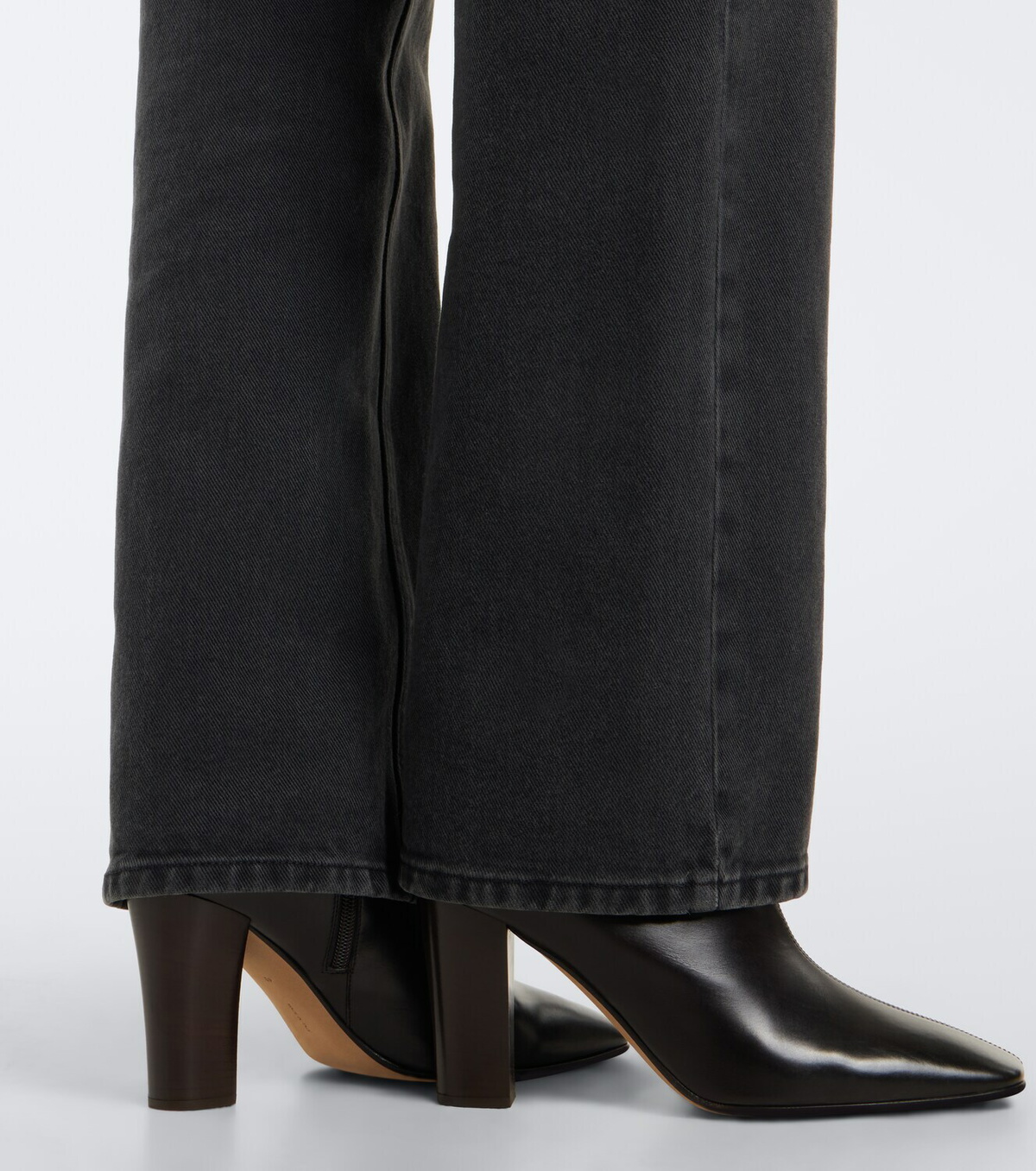 The Row Cindy leather ankle boots