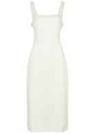 Odd Muse Ultimate Muse Embellished Stretch-crepe Midi Dress Elegant day Dress, White UK8-10 / S