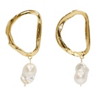 Alighieri Gold Dantes Shadow Pearl Earrings