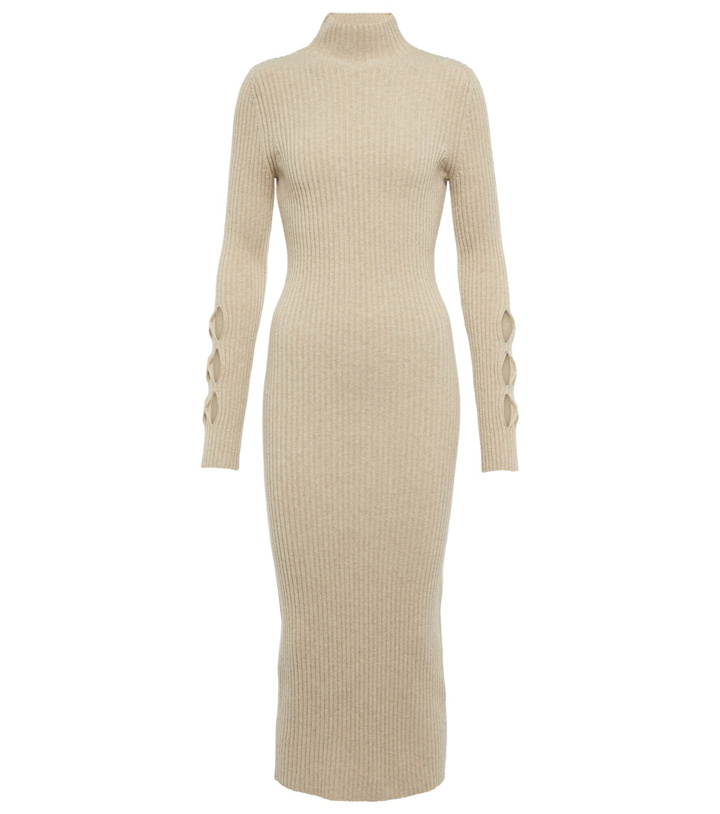Photo: Victoria Beckham - Ribbed-knit wool-blend sweater dress