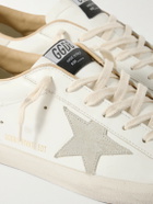 Golden Goose - Super-Star Distressed Suede-Trimmed Leather Sneakers - White
