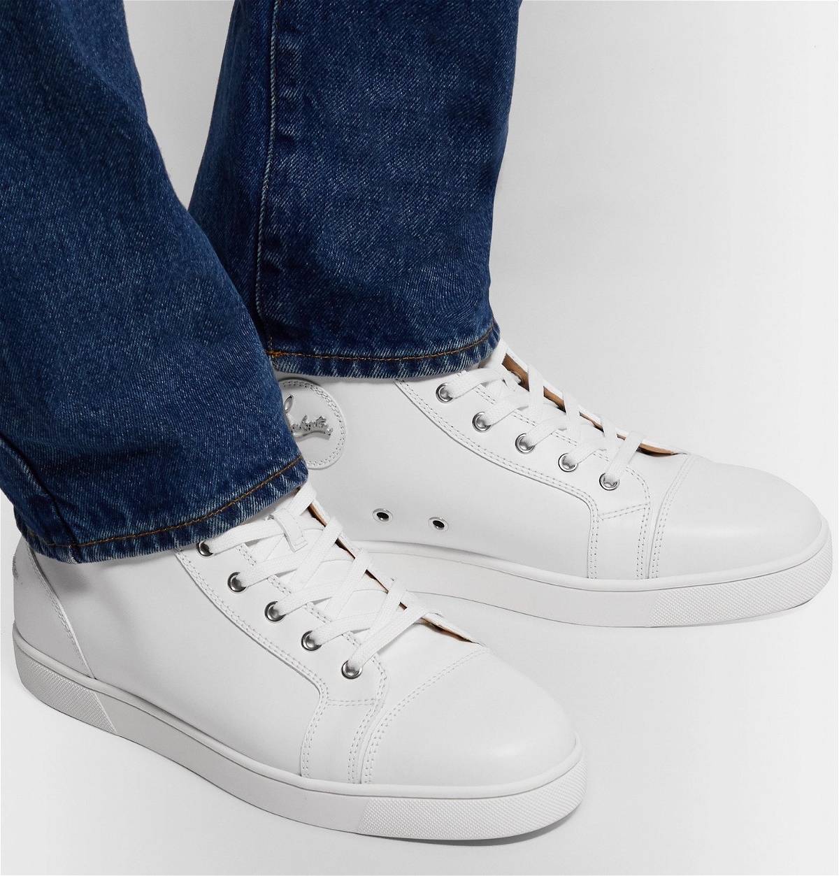 Louis - High-top sneakers - Calf leather - White - Christian Louboutin