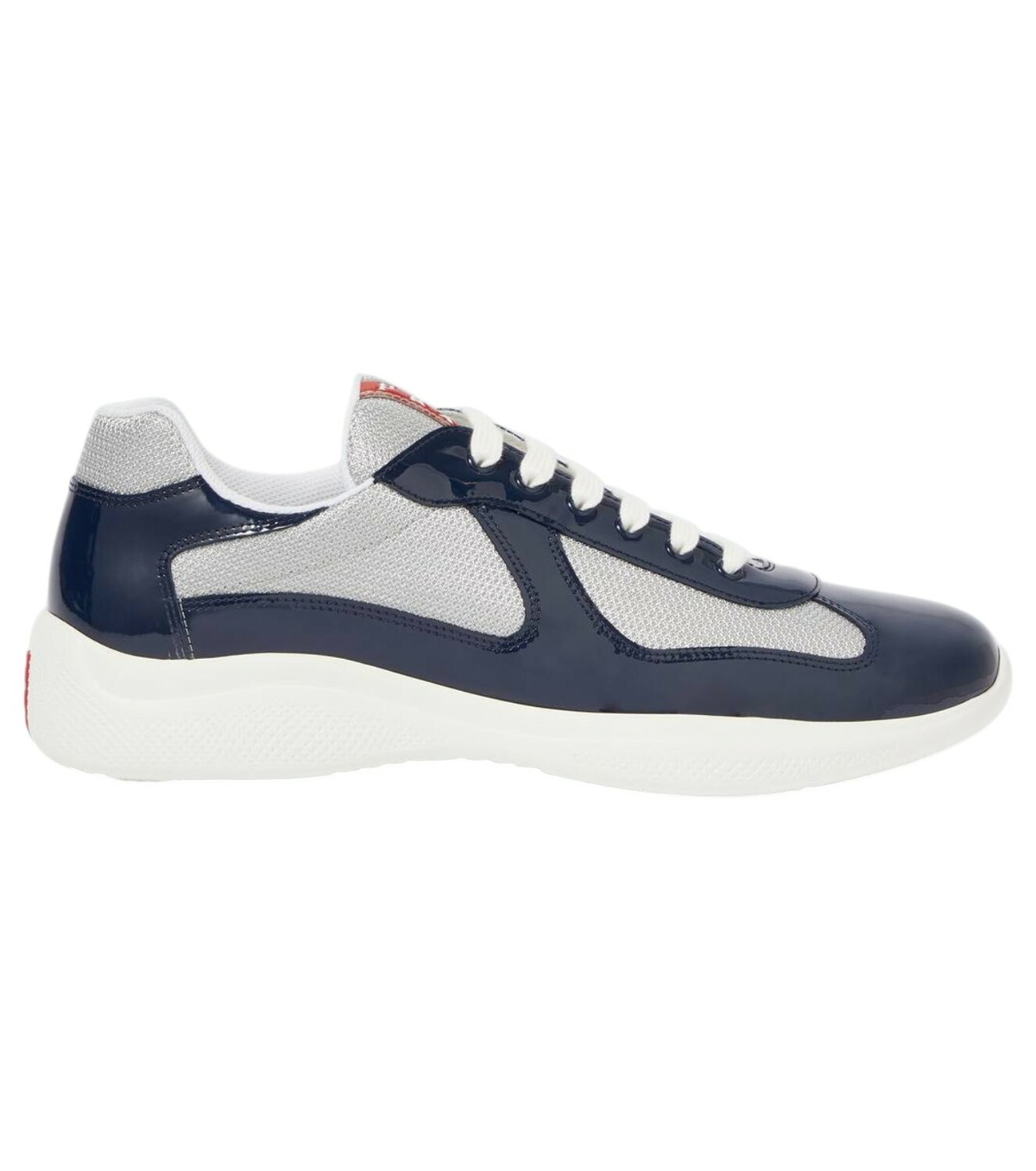 Prada Navy Blue Leather Sneakers Prada
