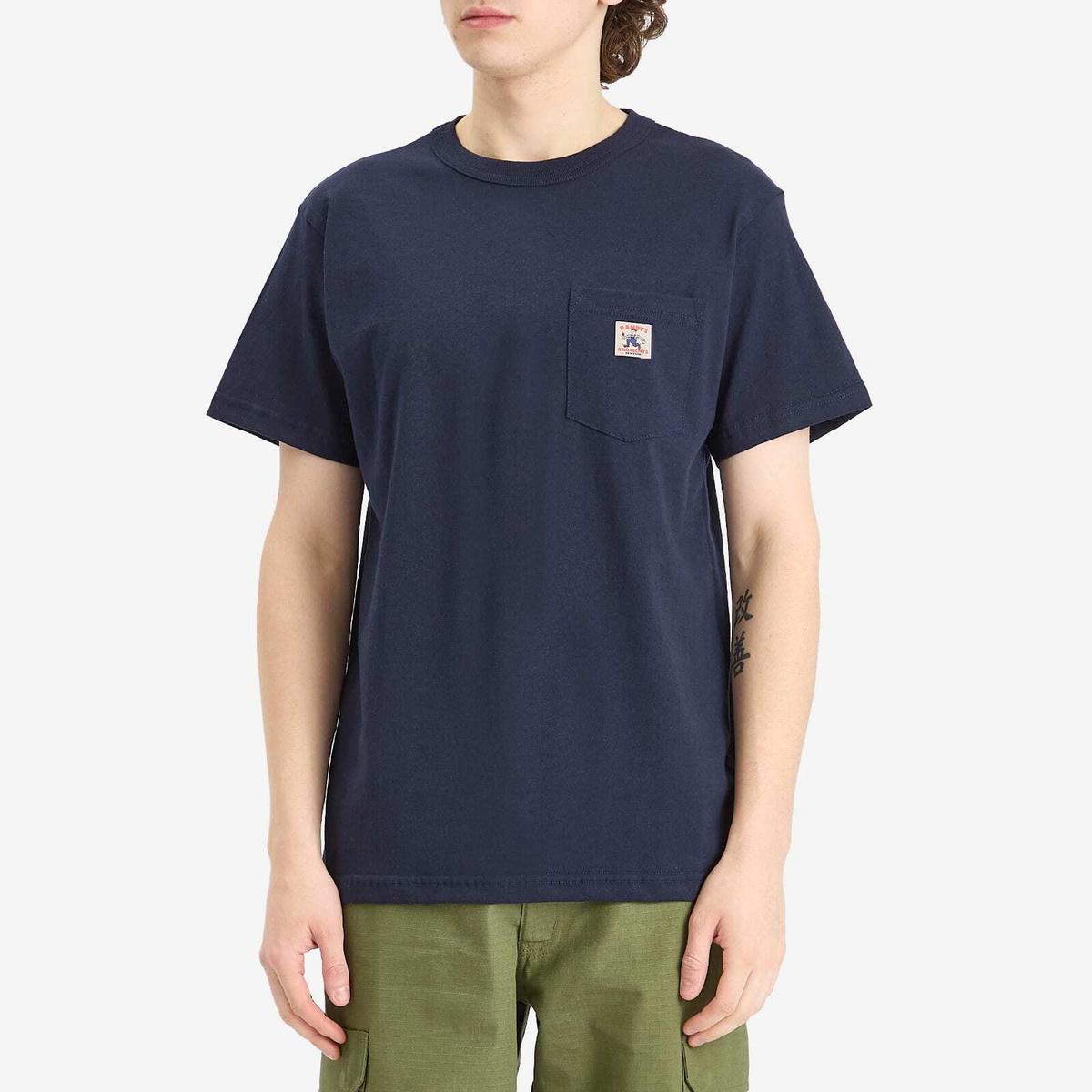 Randy's Garments Men's Logo Pocket T-Shirt in Navy