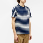 A.P.C. Men's Emilien Stripe T-Shirt in Dark Navy/White