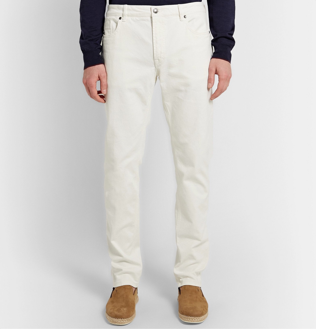 Tod's - Slim-Fit Stretch-Denim Jeans - White Tod's