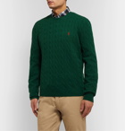 Polo Ralph Lauren - Cable-Knit Cashmere and Wool-Blend Sweater - Green