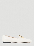 Gucci - Logo Plaque Loafers in White