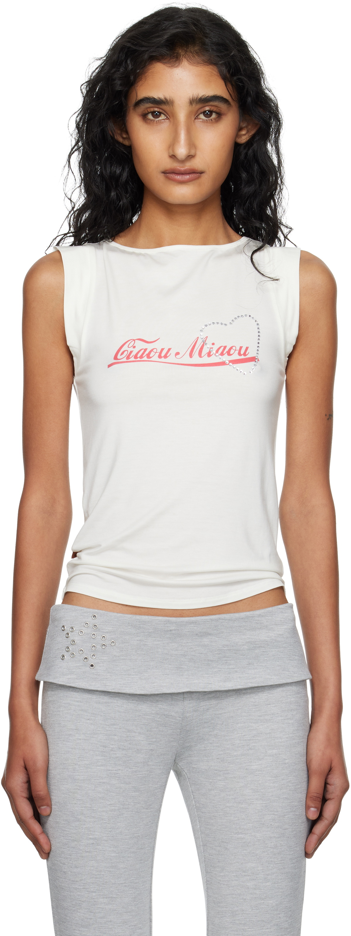 Miaou Off-White Lucia Tank Top