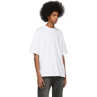 Balenciaga White Tattoo Embroidered Regular Fit T-Shirt