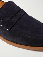 Mr P. - Regenerated Suede by evolo® Penny Loafers - Blue