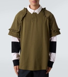 Simone Rocha Layered ruffled cotton jersey polo shirt