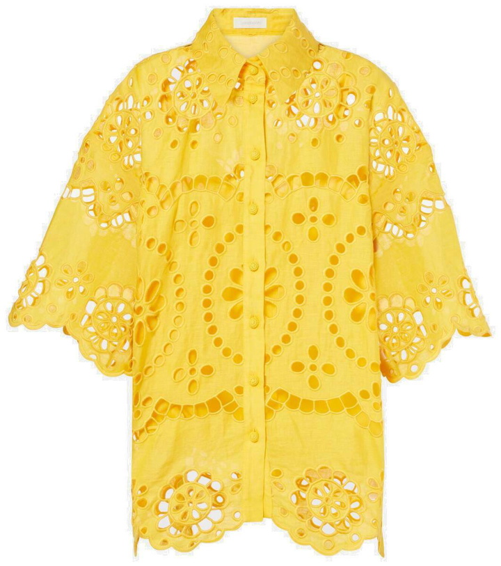 Photo: Zimmermann Pop broderie anglaise linen shirt