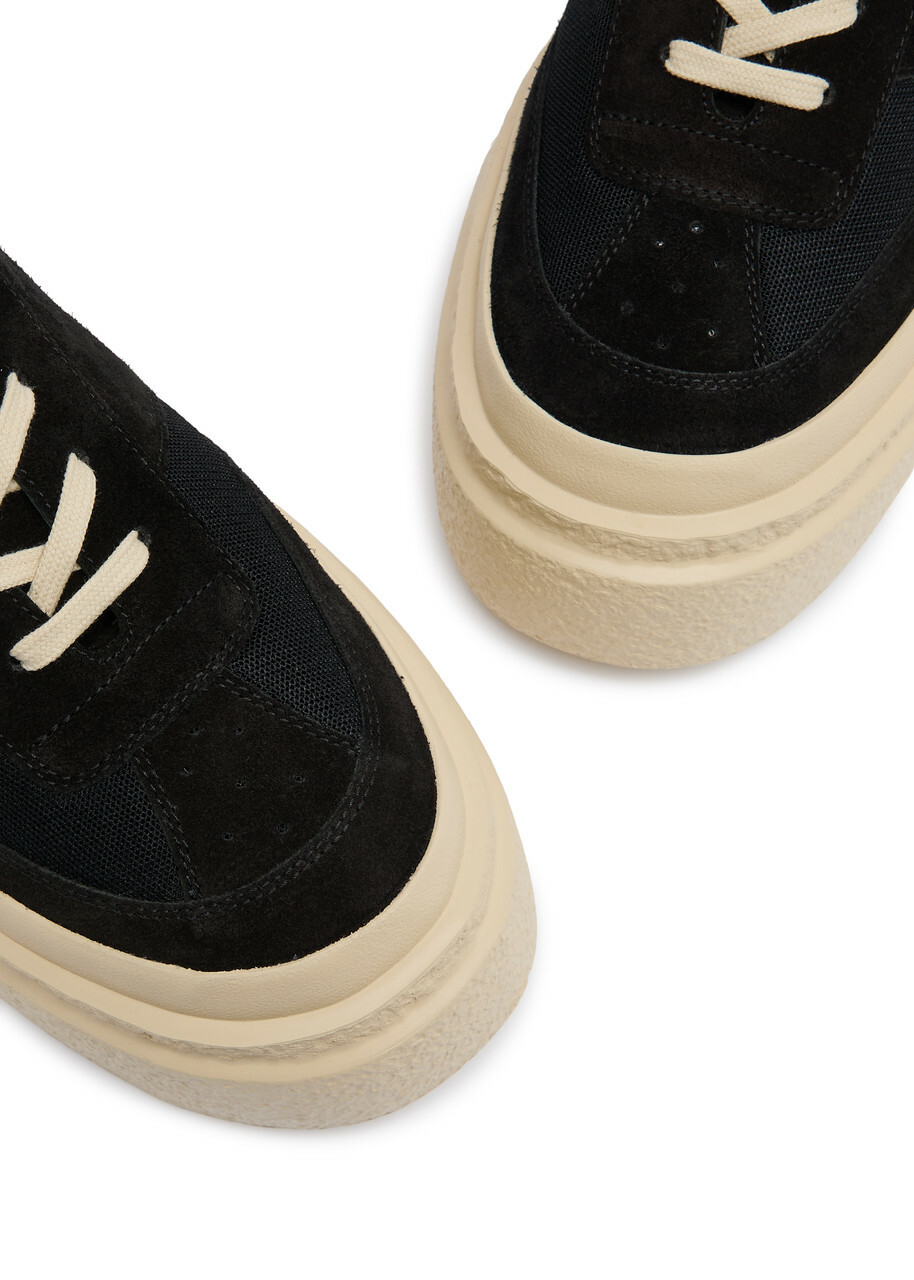MM6 BY Maison Margiela Gambetta Panelled Suede Flatform